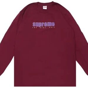 Supreme Maroon Long Sleeve Tee
